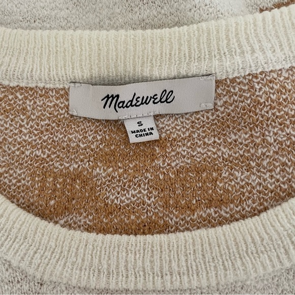 Madewell Cream Tan Aneeta Jacquard Pullover Crewneck Sweater 37140 - Picture 6 of 9